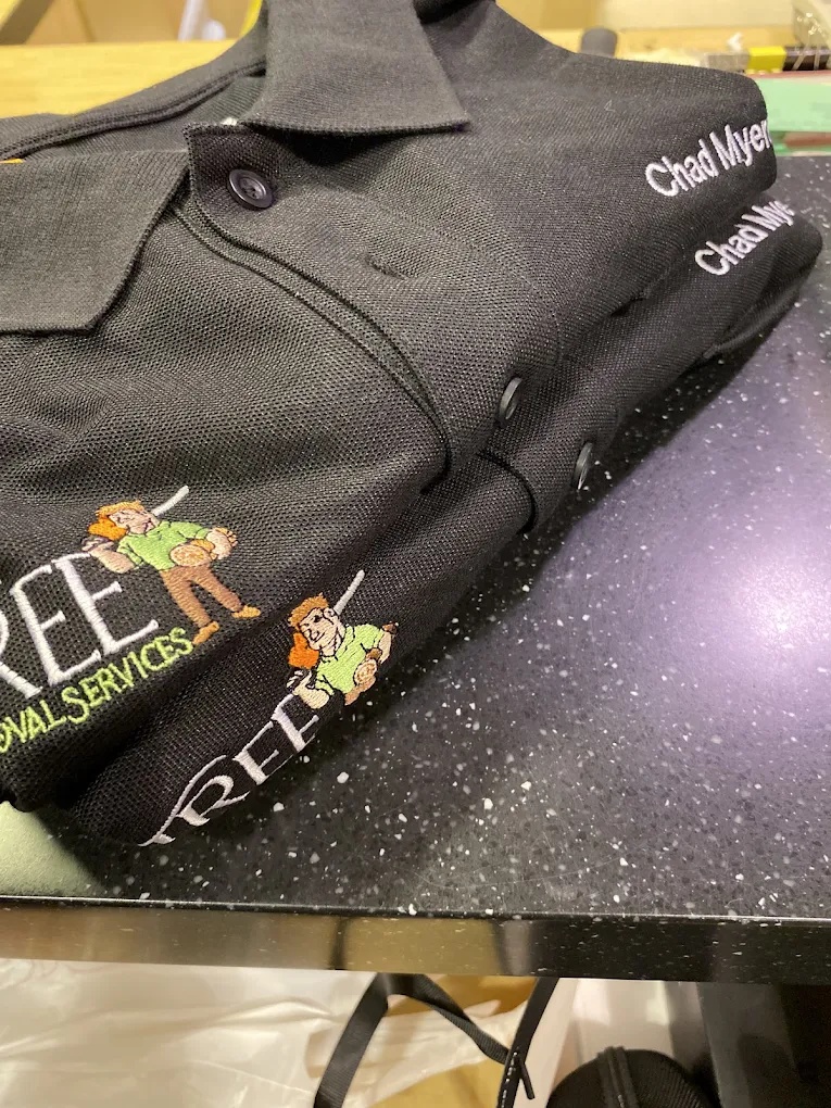 C Tree Removal team uniforms prepared for professional tree service jobs in Kernersville, NC